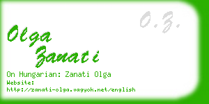 olga zanati business card